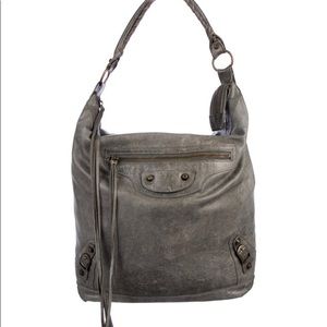 Gray Balenciaga Hobo